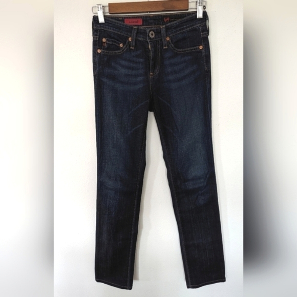 Adriano Goldschmied AG The Catwalk Straight Leg Dark Wash Denim Jeans Size 24 R - Picture 2 of 15